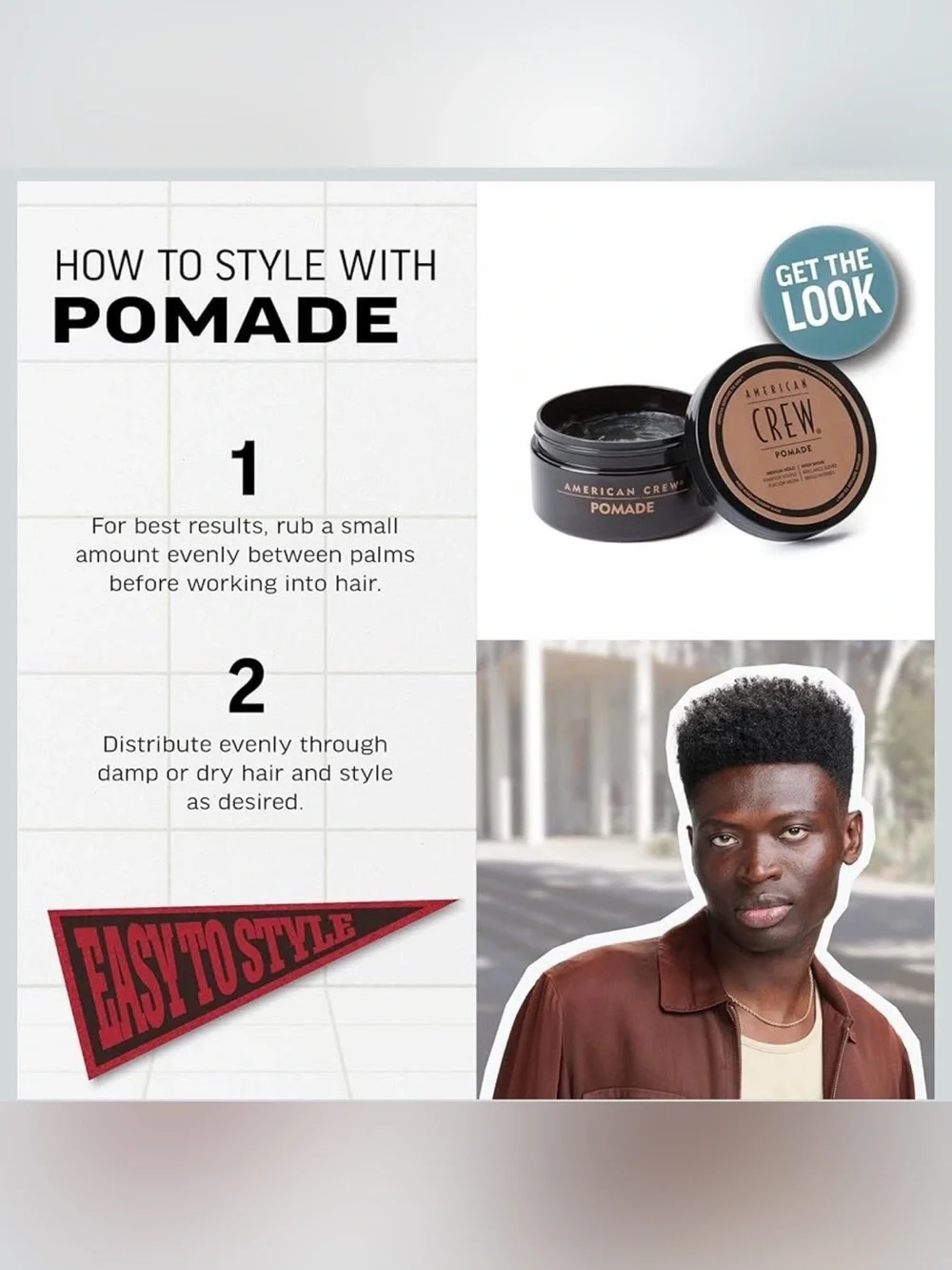 💈✨ American Crew Pomade for Hold & Shine – 3 oz
